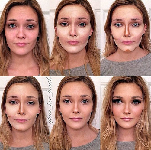 Make-up tạo khối để có khuôn mặt thanh thoát hơn